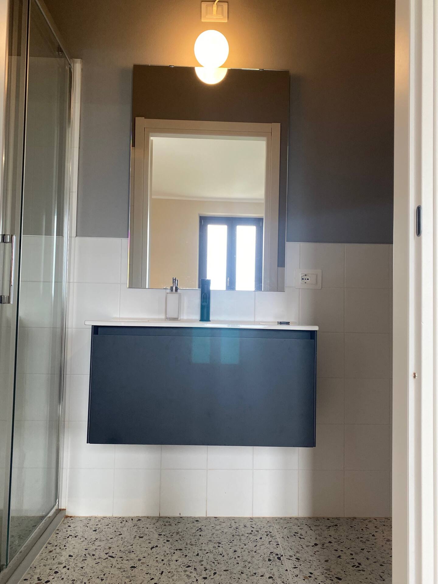 Bathroom Sink and Mirror